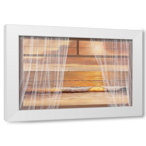 View of the Sunset White Modern Wood Framed Art Print by Romanello, Diane