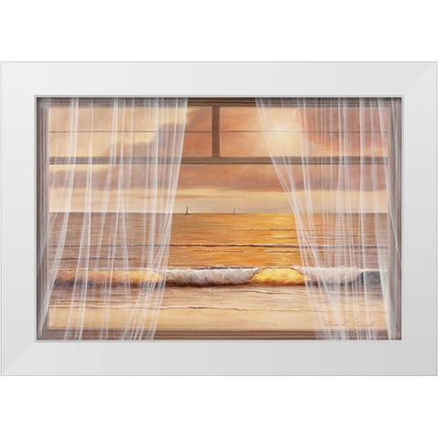 View of the Sunset White Modern Wood Framed Art Print by Romanello, Diane