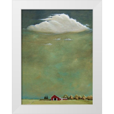 Bridgehampton White Modern Wood Framed Art Print by Romm, Steve