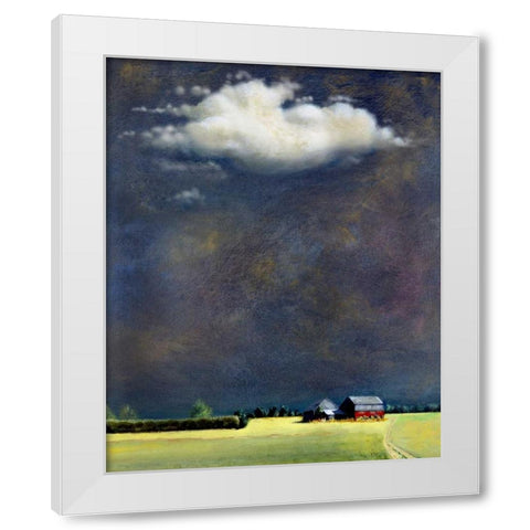 Four Corners White Modern Wood Framed Art Print by Romm, Steve