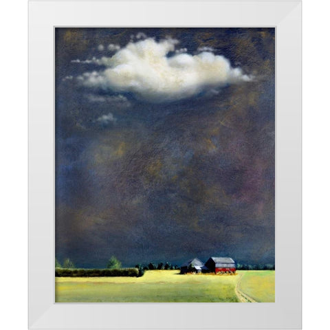 Four Corners White Modern Wood Framed Art Print by Romm, Steve