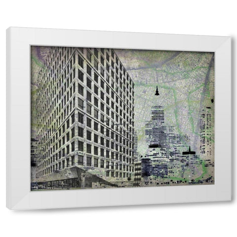 Cityscape I White Modern Wood Framed Art Print by Roberts, Art