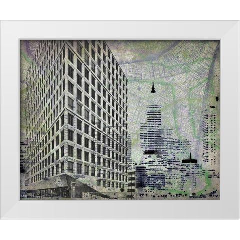 Cityscape I White Modern Wood Framed Art Print by Roberts, Art