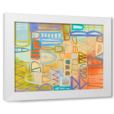 Duet Series II White Modern Wood Framed Art Print by Richardson-Baughman, Janet
