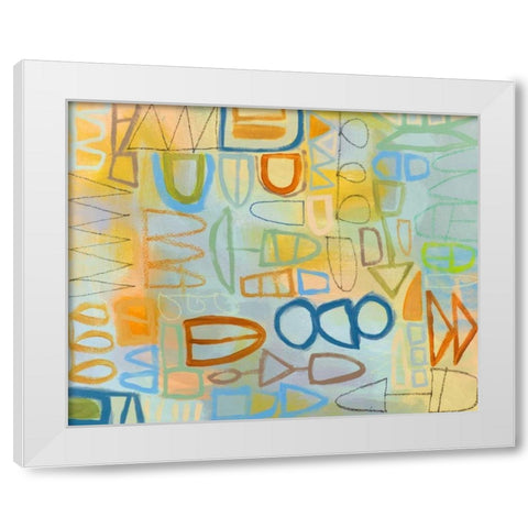 Duet Series III White Modern Wood Framed Art Print by Richardson-Baughman, Janet