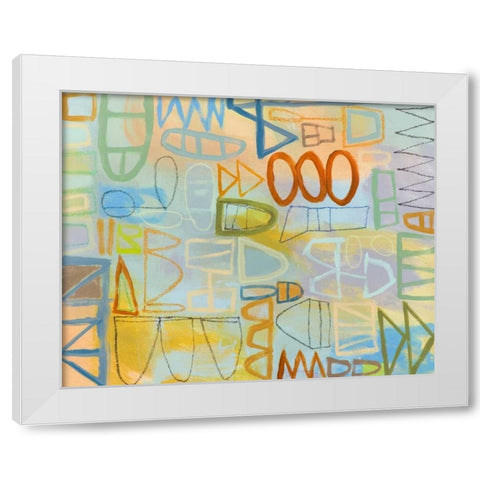 Duet Series IV White Modern Wood Framed Art Print by Richardson-Baughman, Janet