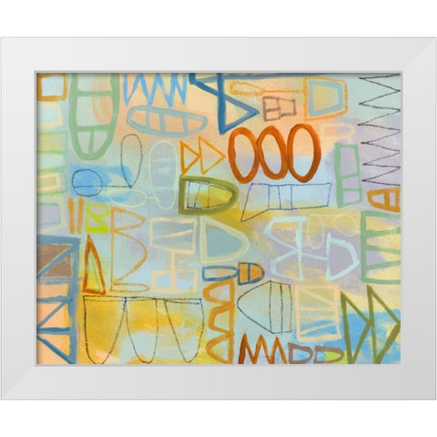 Duet Series IV White Modern Wood Framed Art Print by Richardson-Baughman, Janet