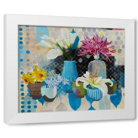 Collection of Blue White Modern Wood Framed Art Print by Rasmusson, Jennifer
