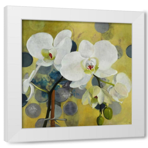 Wistful White Modern Wood Framed Art Print by Rasmusson, Jennifer
