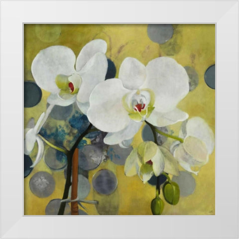 Wistful White Modern Wood Framed Art Print by Rasmusson, Jennifer