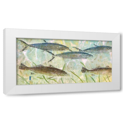 Outside Flats White Modern Wood Framed Art Print by Roberts, Jim