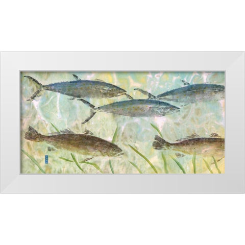 Outside Flats White Modern Wood Framed Art Print by Roberts, Jim