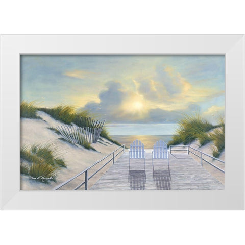 East End White Modern Wood Framed Art Print by Romanello, Diane