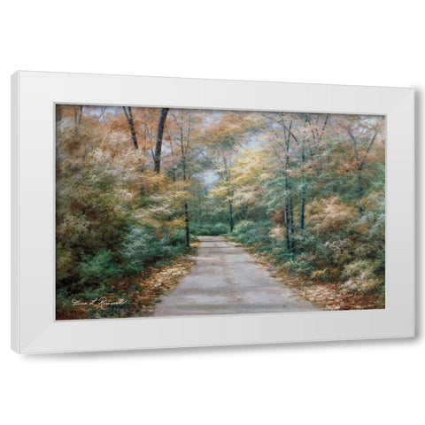 Windsong White Modern Wood Framed Art Print by Romanello, Diane