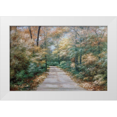 Windsong White Modern Wood Framed Art Print by Romanello, Diane