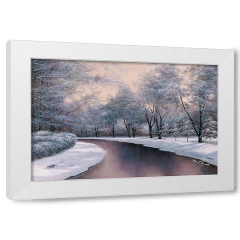 Winter Sunlight White Modern Wood Framed Art Print by Romanello, Diane