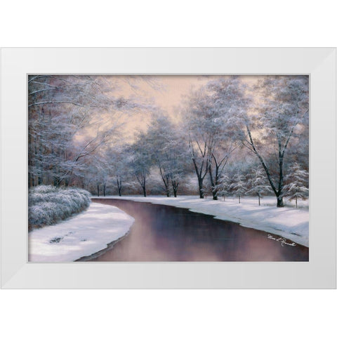 Winter Sunlight White Modern Wood Framed Art Print by Romanello, Diane