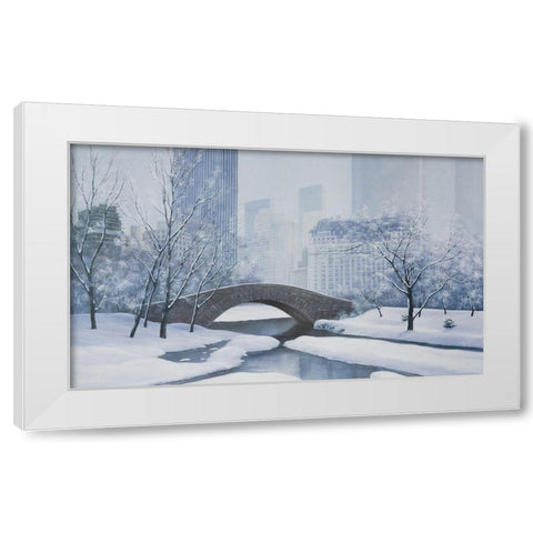 The Plaza White Modern Wood Framed Art Print by Romanello, Diane