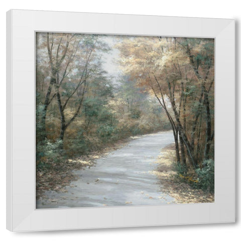 Shades of Autumn White Modern Wood Framed Art Print by Romanello, Diane