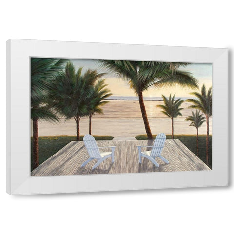 Palm Beach Retreat White Modern Wood Framed Art Print by Romanello, Diane