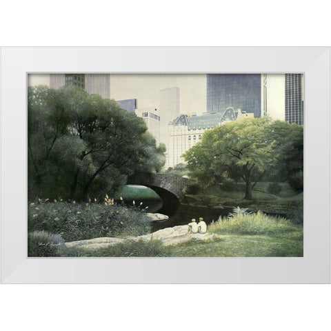 Summer Days White Modern Wood Framed Art Print by Romanello, Diane