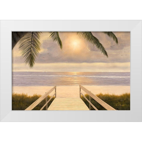Believe White Modern Wood Framed Art Print by Romanello, Diane
