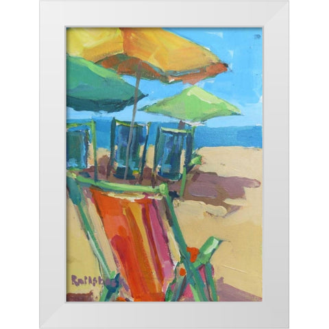 Beach Days White Modern Wood Framed Art Print by Railsback, Page Pearson