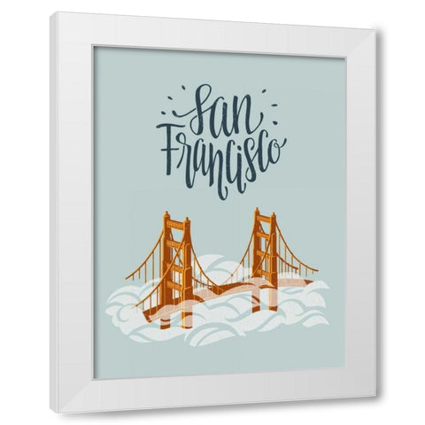 San Francisco Travel White Modern Wood Framed Art Print by Rasmussen, Emily