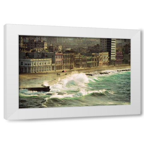 Red Car White Modern Wood Framed Art Print by Resnick, Lorne