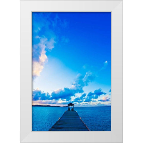 Dock White Modern Wood Framed Art Print by Resnick, Lorne