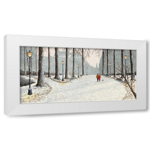 A Love Story White Modern Wood Framed Art Print by Rietveld, Aart