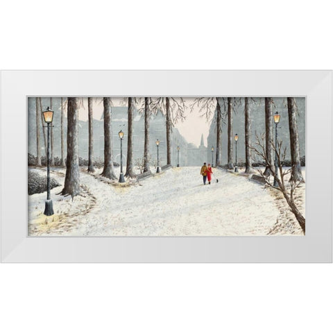 A Love Story White Modern Wood Framed Art Print by Rietveld, Aart