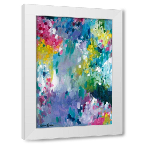 Dancing in the Rain White Modern Wood Framed Art Print by Rahim, Amira