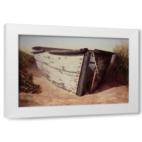 White Boat II White Modern Wood Framed Art Print by Soderlund, Karl