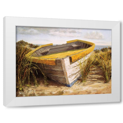Vineyard Launch White Modern Wood Framed Art Print by Soderlund, Karl