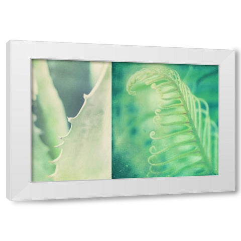 Mint White Modern Wood Framed Art Print by Soffia, Myan
