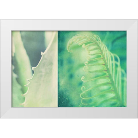 Mint White Modern Wood Framed Art Print by Soffia, Myan