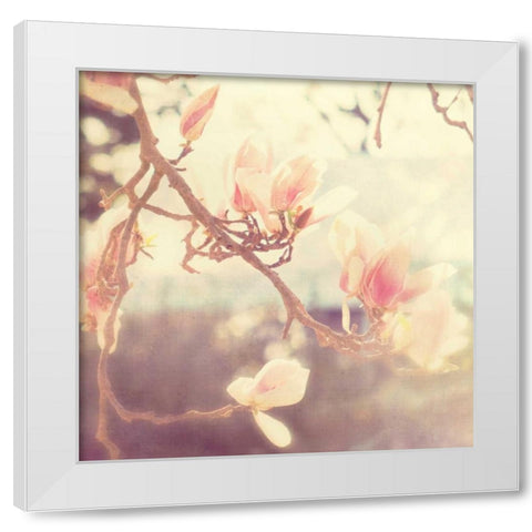 Sunshine Smile White Modern Wood Framed Art Print by Soffia, Myan