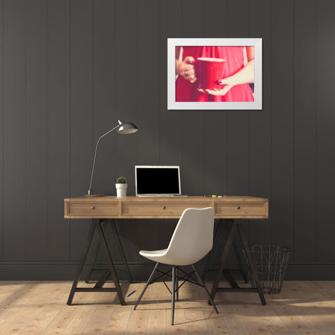 Good Morning Darling White Modern Wood Framed Art Print by Soffia, Myan