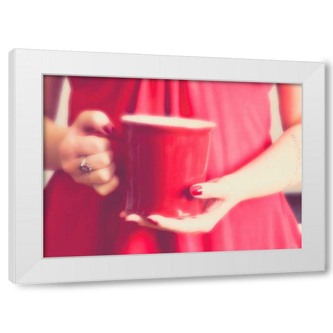 Good Morning Darling White Modern Wood Framed Art Print by Soffia, Myan