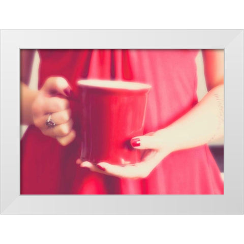 Good Morning Darling White Modern Wood Framed Art Print by Soffia, Myan