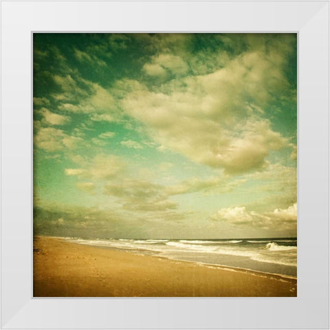 Letting Go of Time White Modern Wood Framed Art Print by Suchocki, Irene