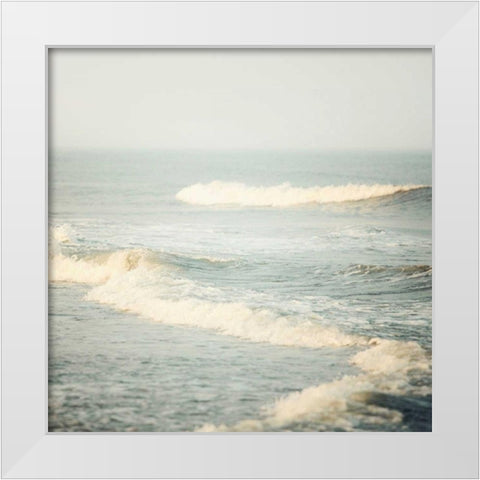The Sound of Waves White Modern Wood Framed Art Print by Suchocki, Irene