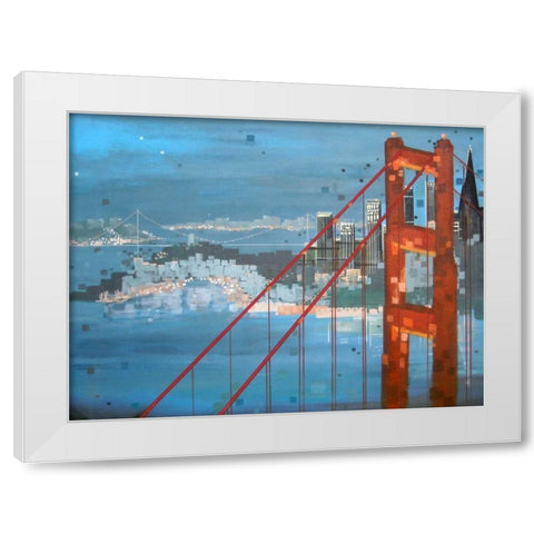 Twilight San Francisco White Modern Wood Framed Art Print by Shannon, Carol Joy