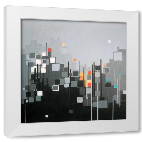 Monochrome XII White Modern Wood Framed Art Print by Shannon, Carol Joy