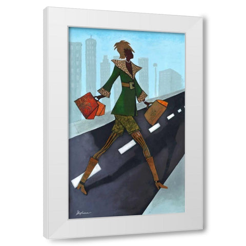 Take Charge  White Modern Wood Framed Art Print by Stephens, Phyllis