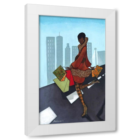 Take Over White Modern Wood Framed Art Print by Stephens, Phyllis
