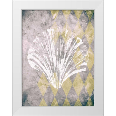 Vintage Harlequin Shell 2 White Modern Wood Framed Art Print by Soave, Alicia