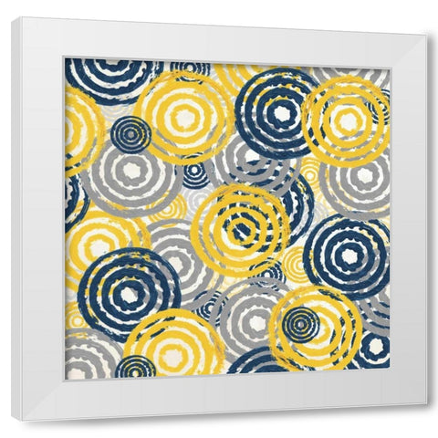 New Circles 1 White Modern Wood Framed Art Print by Soave, Alicia