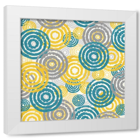 New Circles 2 White Modern Wood Framed Art Print by Soave, Alicia